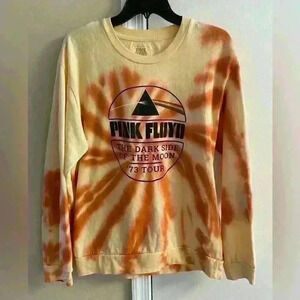 Pink Floyd Dark Side of the Moon 73 Tour Tie Dye Crewneck Medium